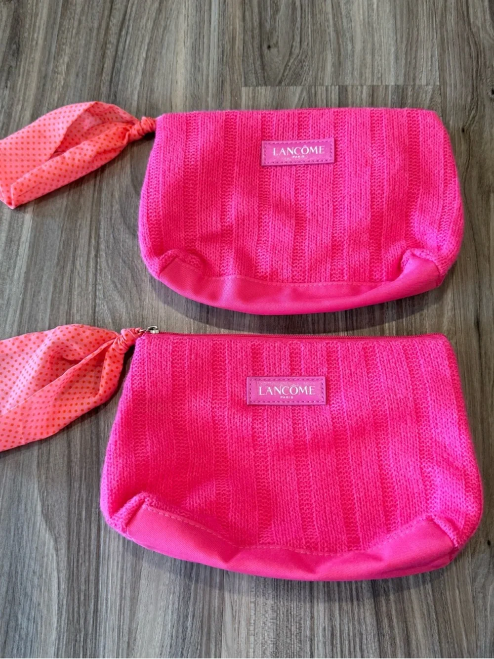 Lancôme Pink Cosmetic 2PK Pouches Set
